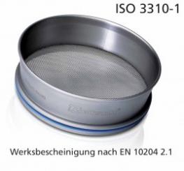 Analysensieb Ø200x50 mm nach ISO 3310-1 mit Werksbescheinigung  