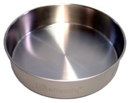 Auffangboden rostfreier Stahl, Ø200 mm, Höhe 50 mm 