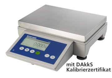 Kompaktwaage Mettler-Toledo ICS425k-6SM/f bis 6 kg, mit DAkkS Kalibrierzertifikat 